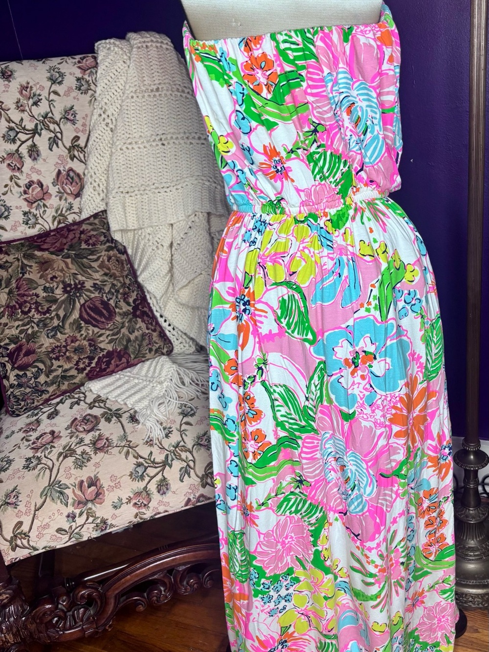 Lilly Pulitzer for Target "Nosey Posey" Strapless Maxi Dress - Picture 5 of 8